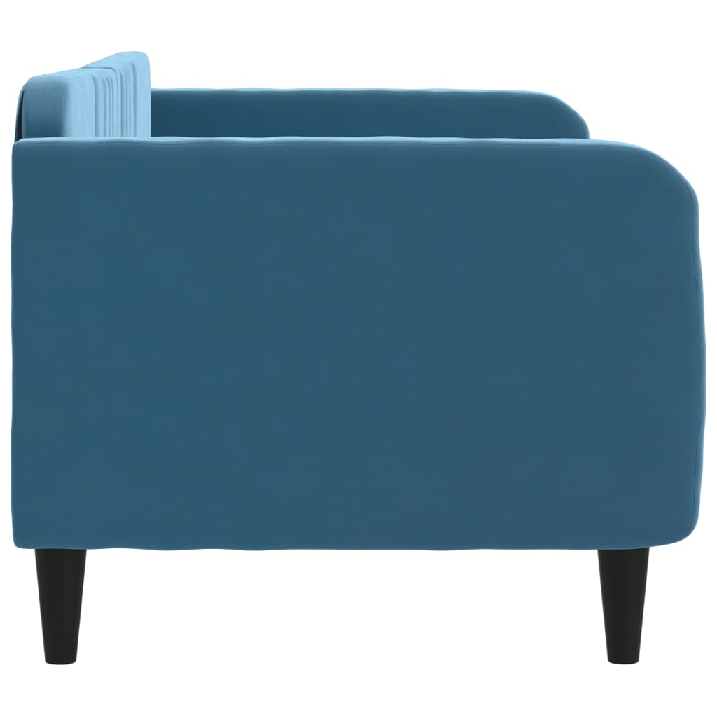 Lit de repos sans matelas bleu 80x200 cm velours - XIOS