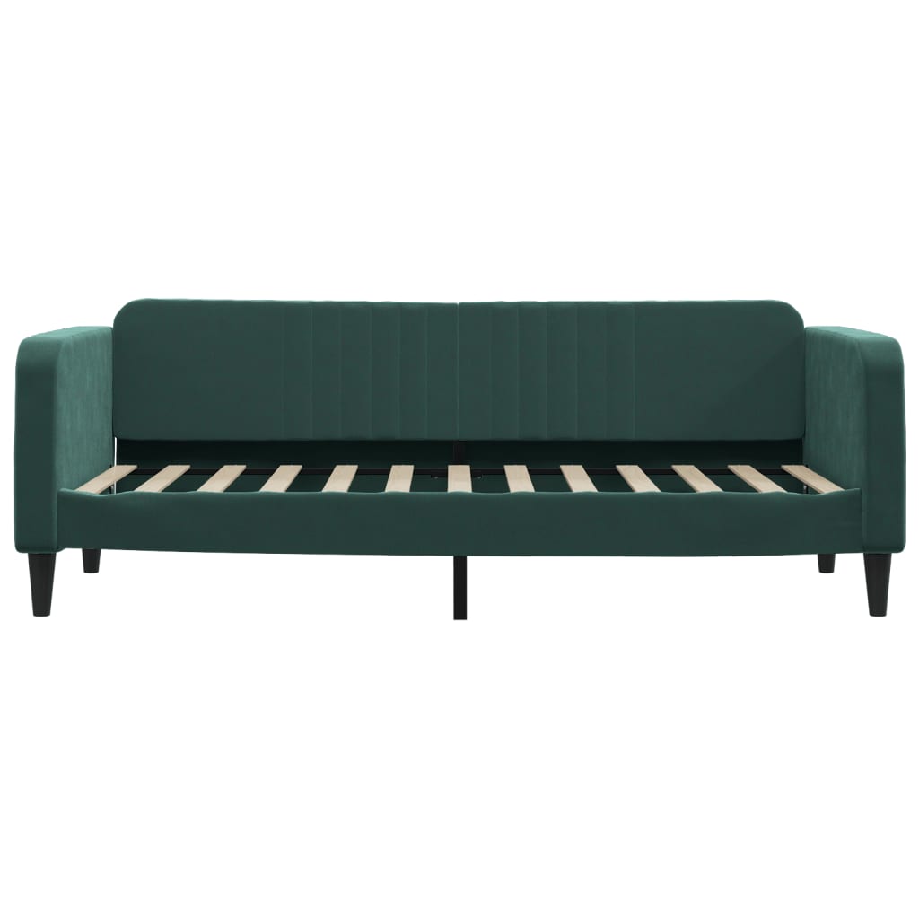 Lit de repos sans matelas vert foncé 80x200 cm velours - XIOS