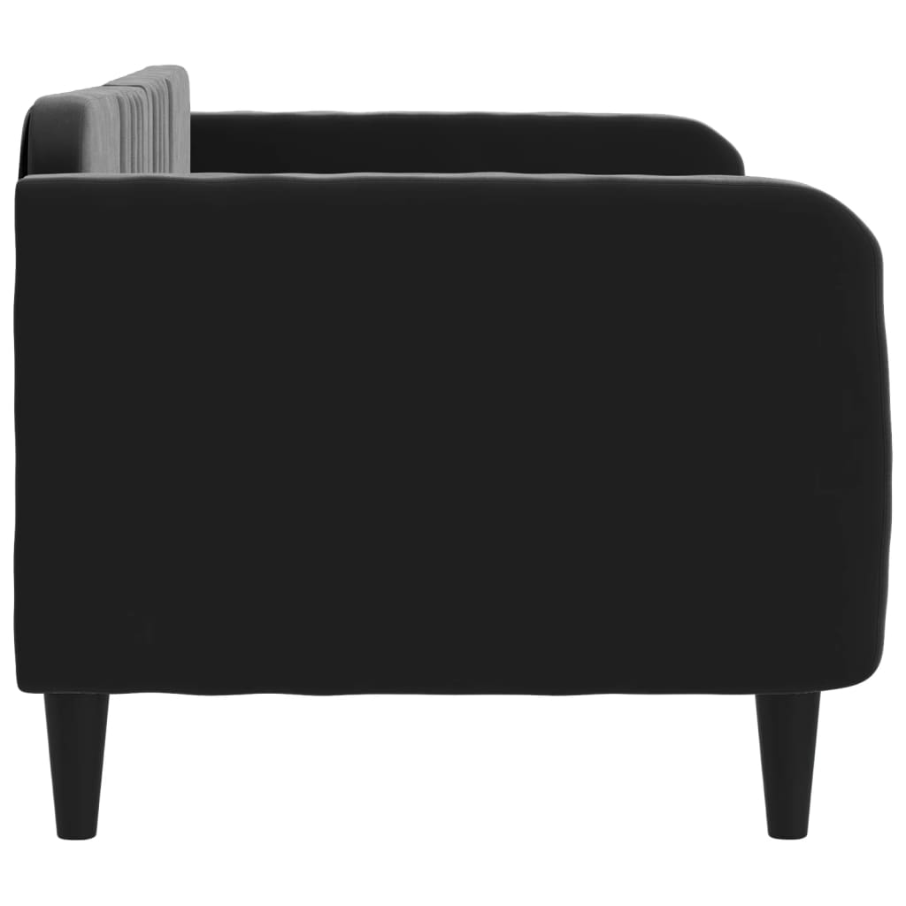 Lit de repos sans matelas noir 80x200 cm velours - XIOS