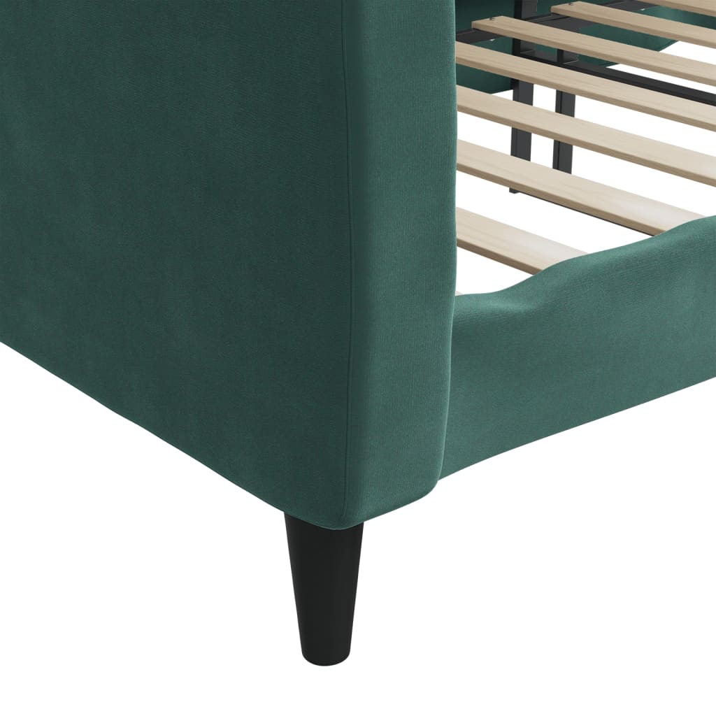 Lit de repos sans matelas vert foncé 90x200 cm velours - XIOS