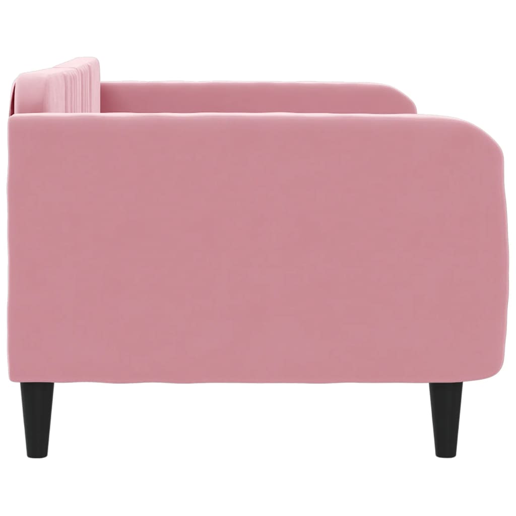 Lit de repos sans matelas rose 90x200 cm velours - XIOS