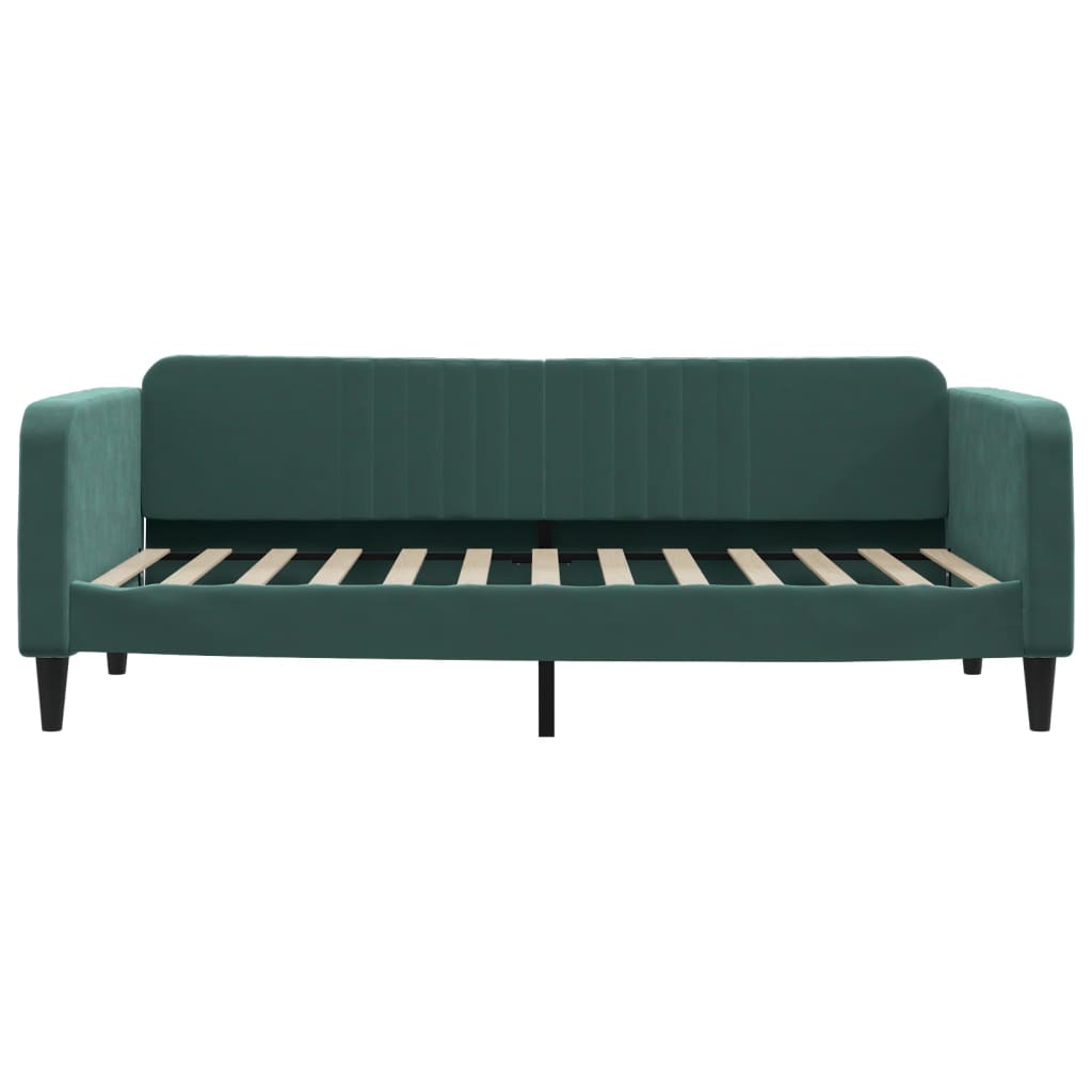 Lit de repos sans matelas vert foncé 100x200 cm velours - XIOS