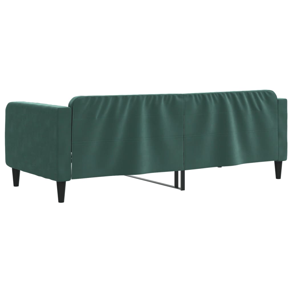 Lit de repos sans matelas vert foncé 100x200 cm velours - XIOS