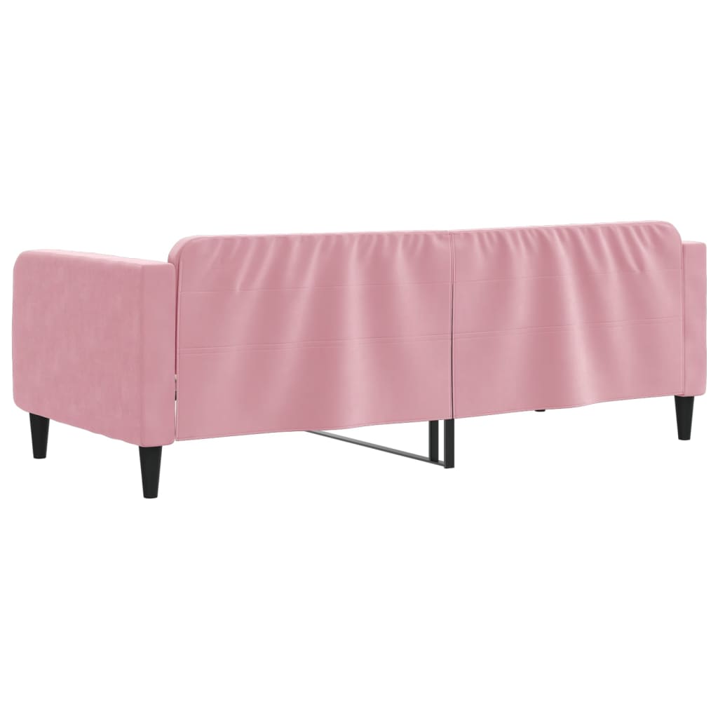 Lit de repos rose 100x200 cm velours - XIOS