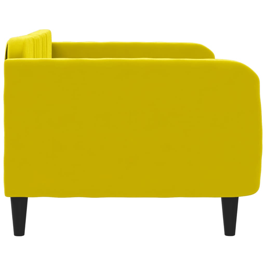 Lit de repos sans matelas jaune 100x200 cm velours - XIOS