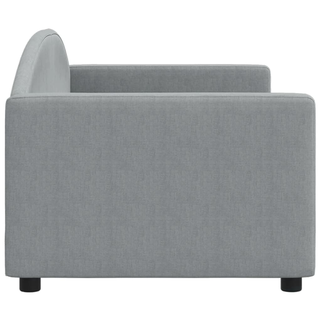 Lit de repos sans matelas gris clair 80x200 cm tissu - XIOS