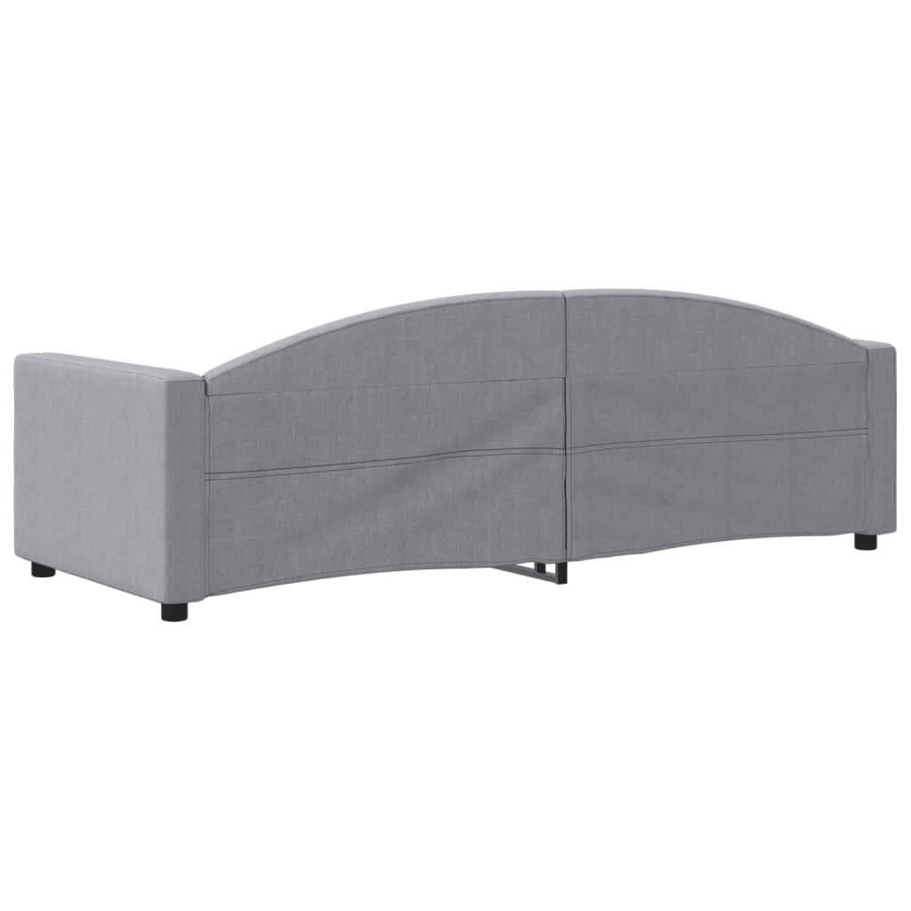 Lit de repos sans matelas gris clair 80x200 cm tissu - XIOS