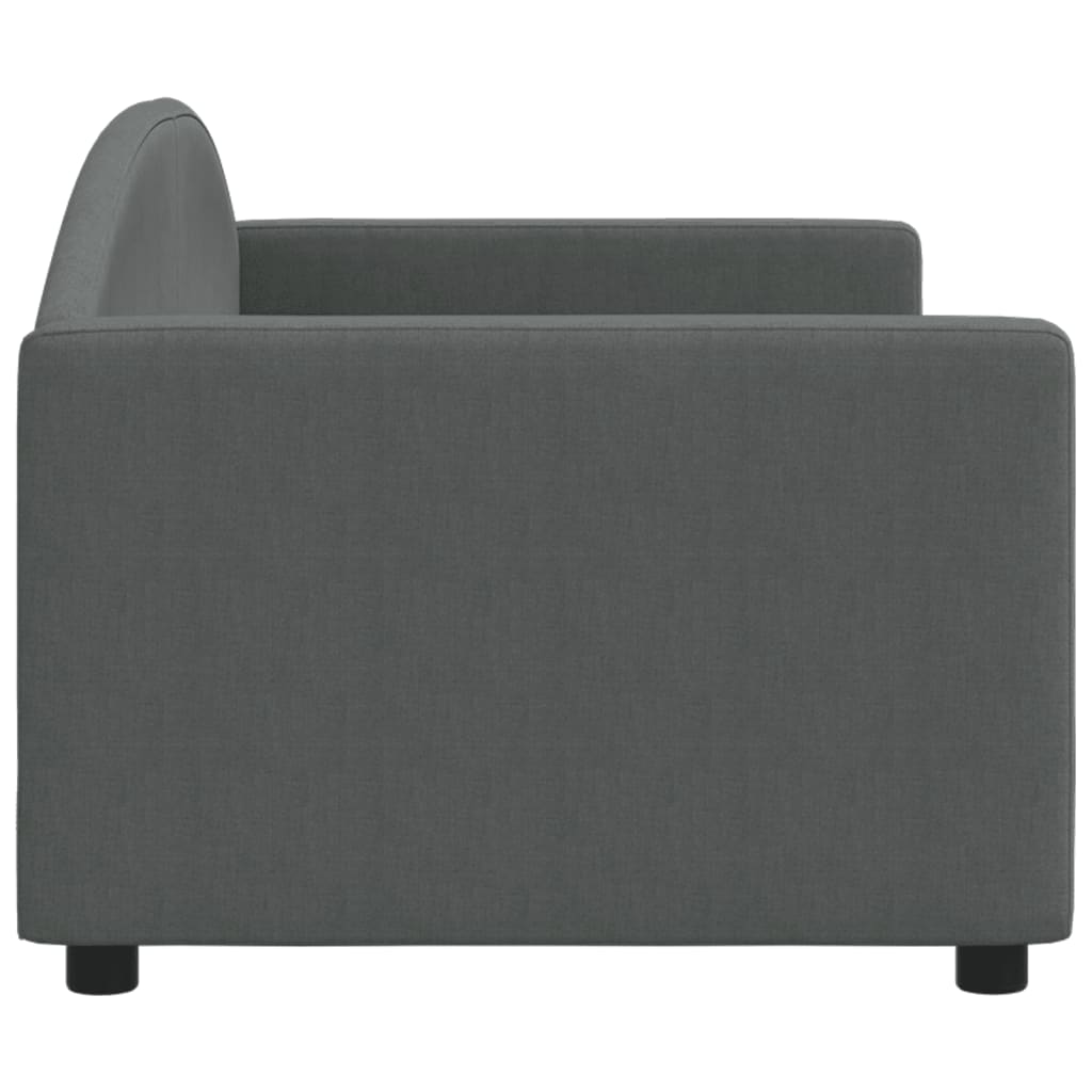 Lit de repos sans matelas gris foncé 80x200 cm tissu - XIOS