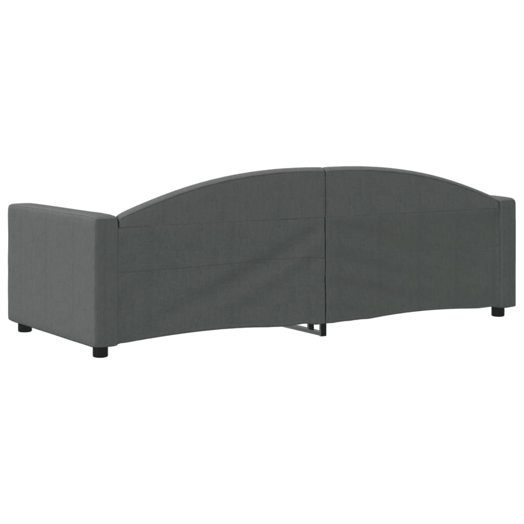 Lit de repos sans matelas gris foncé 80x200 cm tissu - XIOS