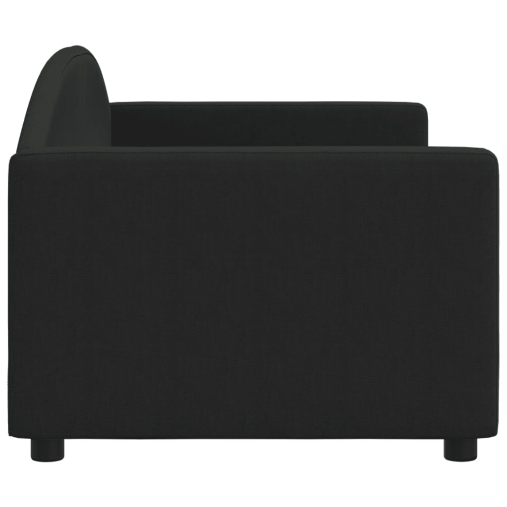 Lit de repos sans matelas noir 80x200 cm tissu - XIOS