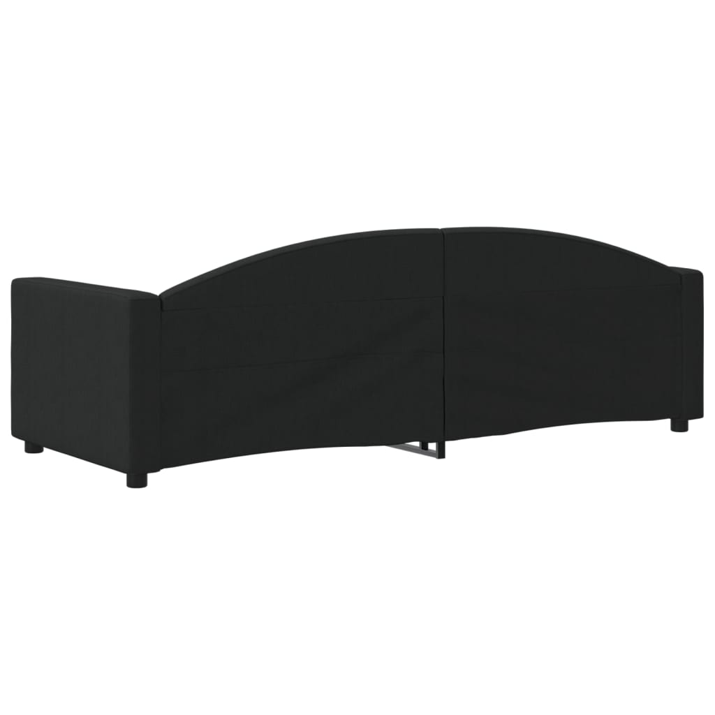 Lit de repos sans matelas noir 80x200 cm tissu - XIOS