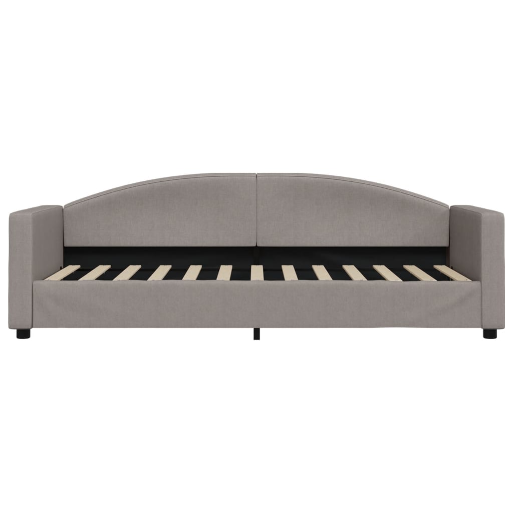 Lit de repos sans matelas taupe 80x200 cm tissu - XIOS