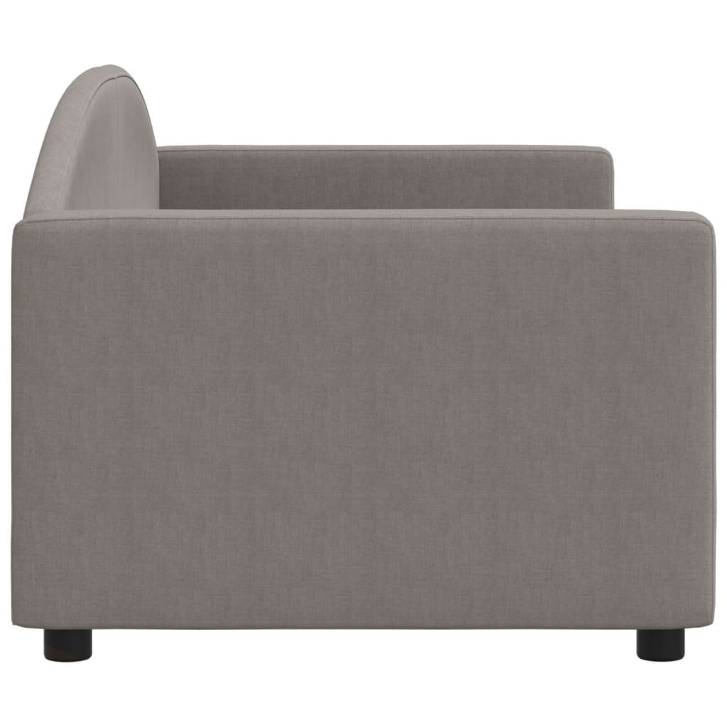 Lit de repos sans matelas taupe 80x200 cm tissu - XIOS