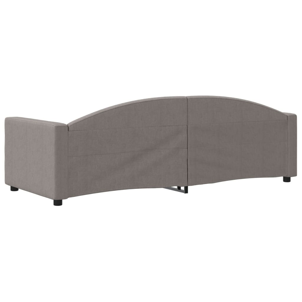 Lit de repos sans matelas taupe 80x200 cm tissu - XIOS