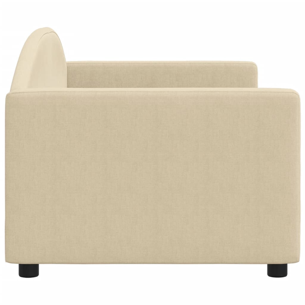 Lit de repos sans matelas crème 80x200 cm tissu - XIOS
