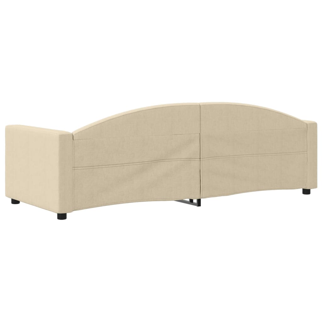 Lit de repos sans matelas crème 80x200 cm tissu - XIOS