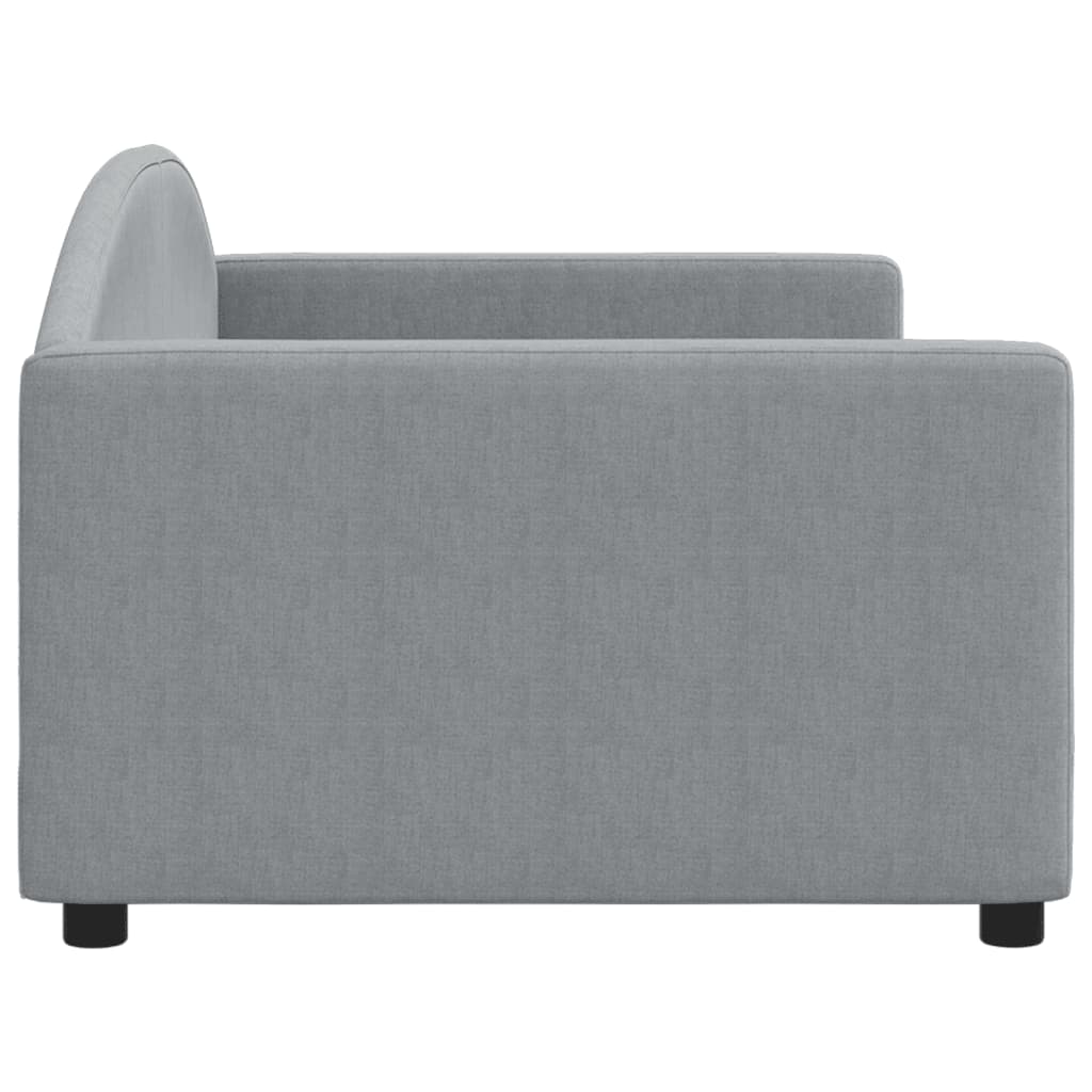 Lit de repos sans matelas gris clair 90x200 cm tissu - XIOS