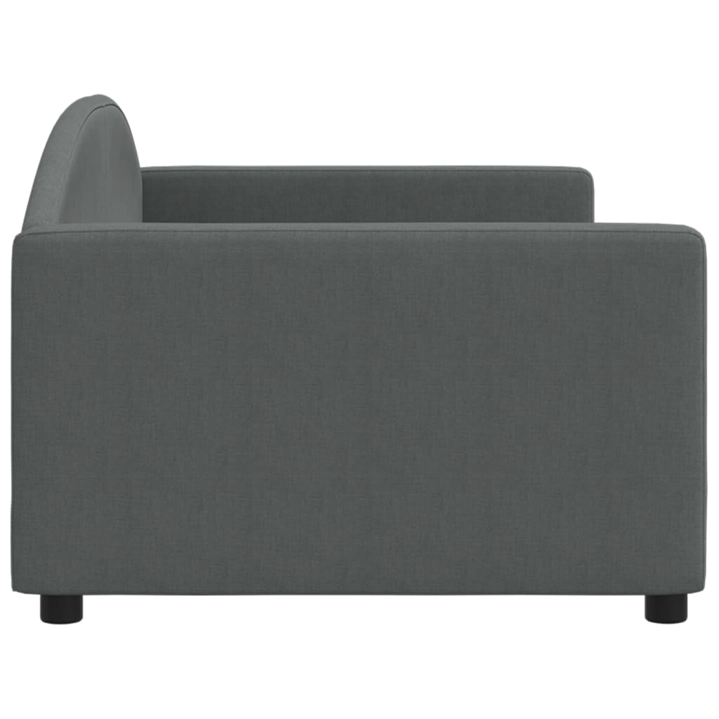 Lit de repos sans matelas gris foncé 90x200 cm tissu - XIOS