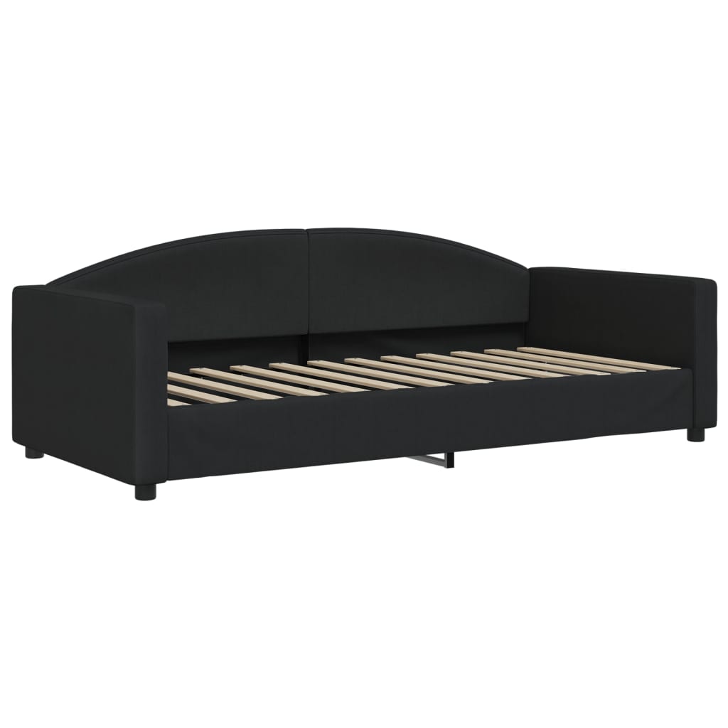 Lit de repos sans matelas noir 90x200 cm tissu - XIOS