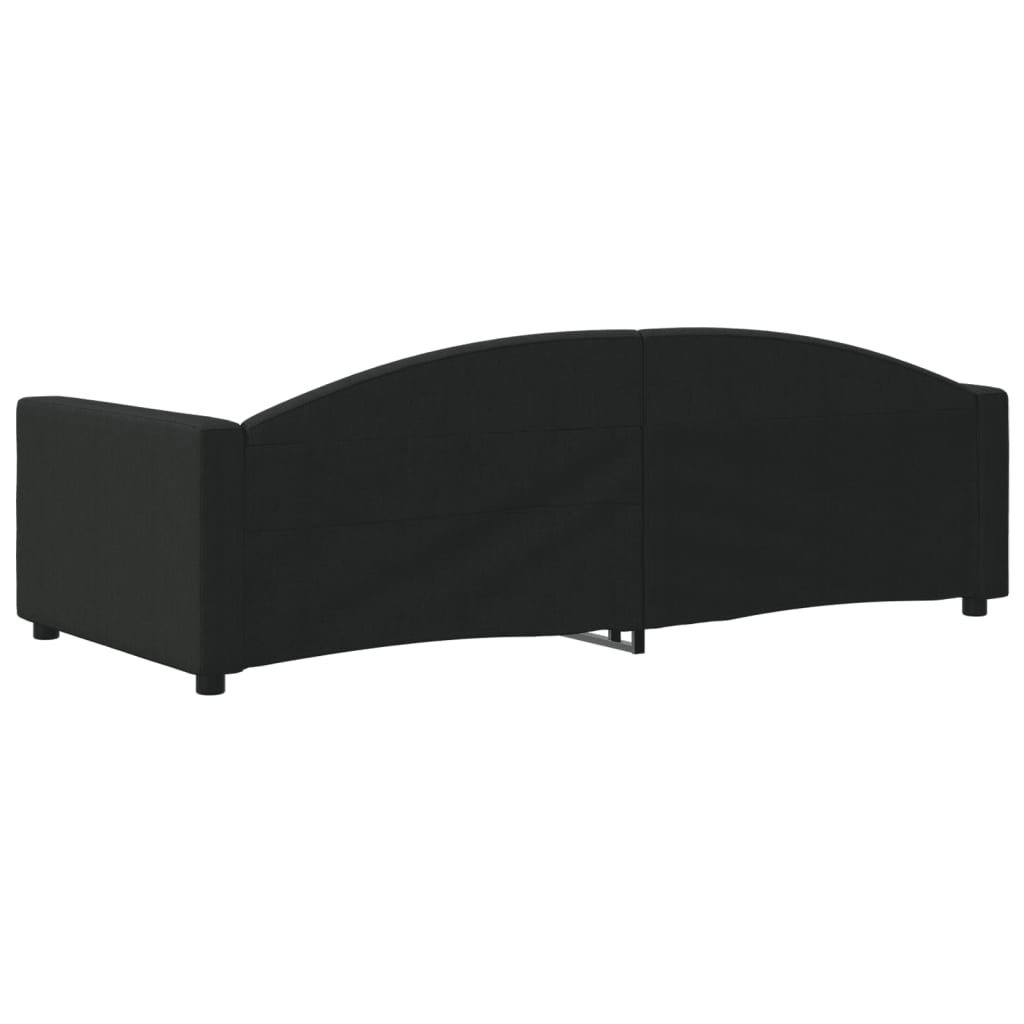 Lit de repos sans matelas noir 90x200 cm tissu - XIOS