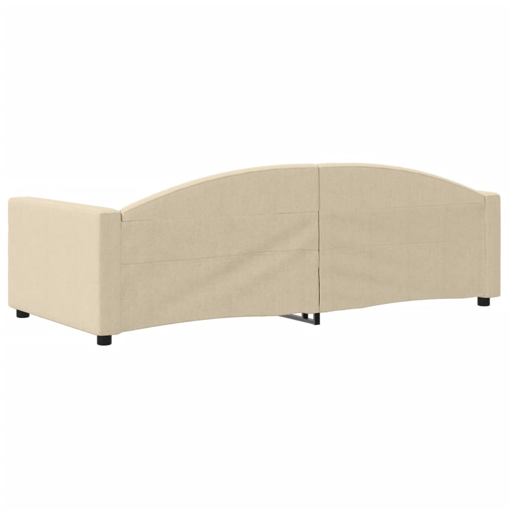 Lit de repos sans matelas crème 90x200 cm tissu - XIOS