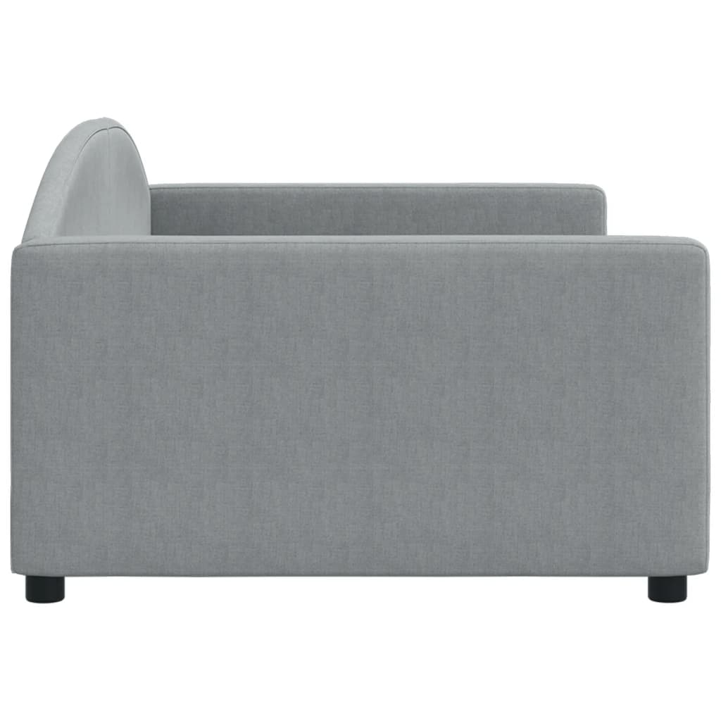 Lit de repos gris clair 100x200 cm tissu - XIOS