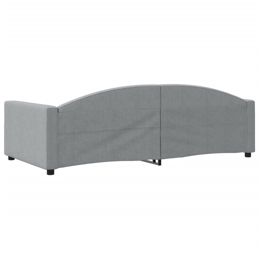 Lit de repos gris clair 100x200 cm tissu - XIOS