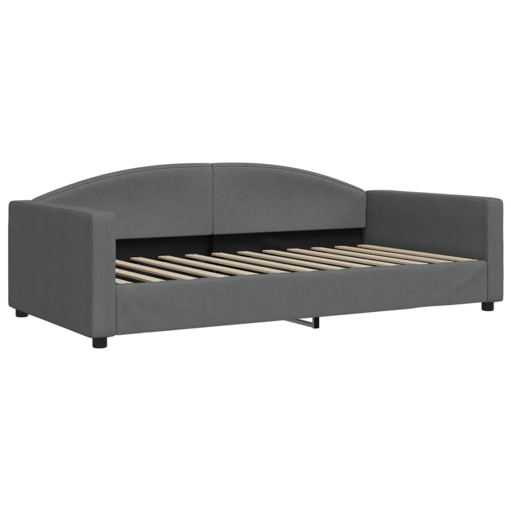 Lit de repos gris foncé 100x200 cm tissu - XIOS