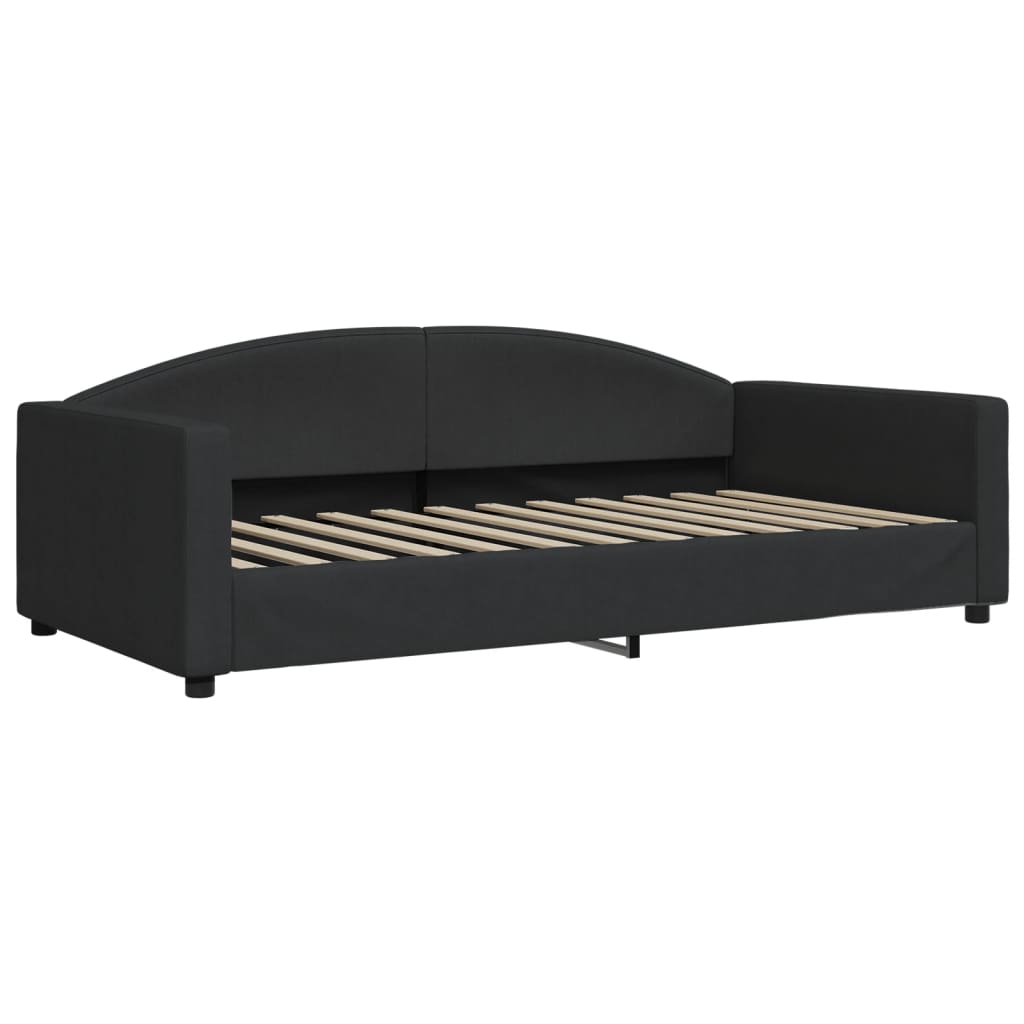 Lit de repos sans matelas noir 100x200 cm tissu - XIOS