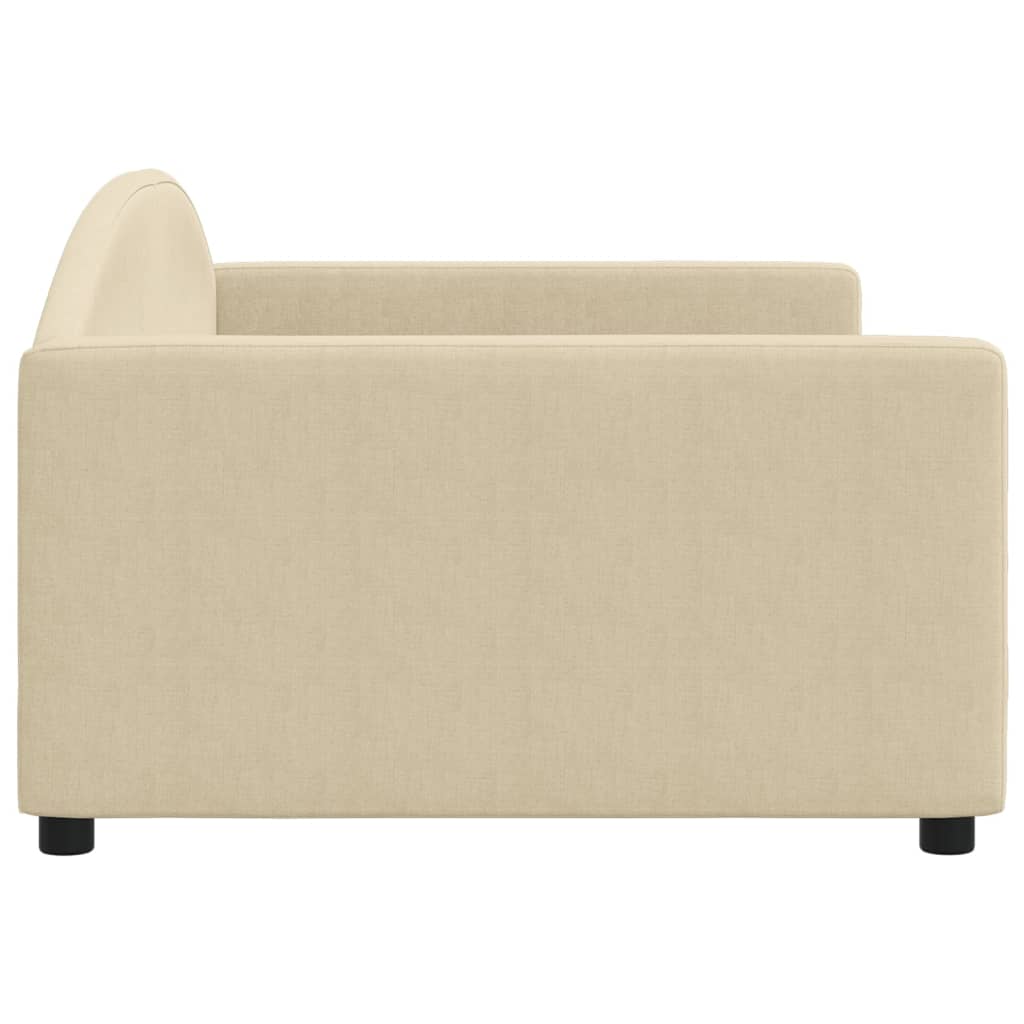 Lit de repos crème 100x200 cm tissu - XIOS