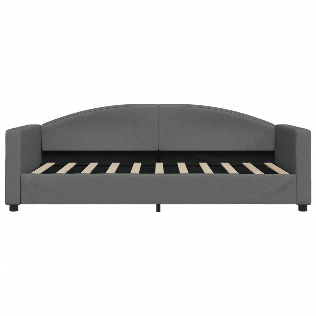 Lit de repos sans matelas gris foncé 90x190 cm tissu - XIOS