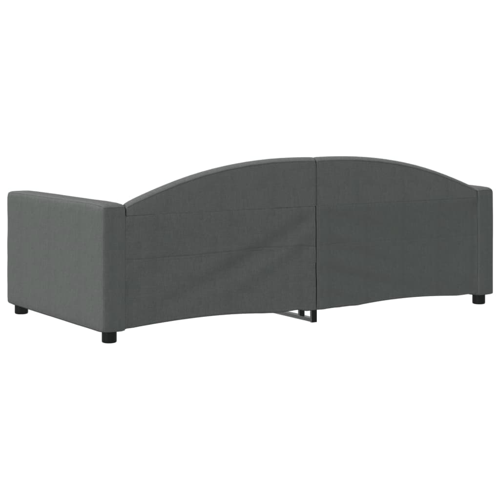 Lit de repos sans matelas gris foncé 90x190 cm tissu - XIOS