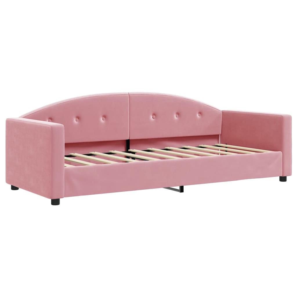 Lit de repos sans matelas rose 80x200 cm velours - XIOS
