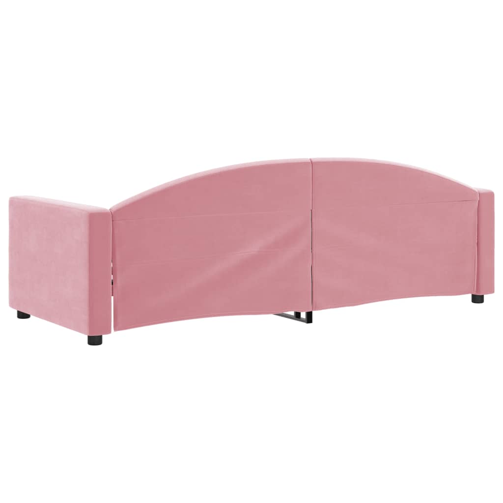Lit de repos sans matelas rose 80x200 cm velours - XIOS