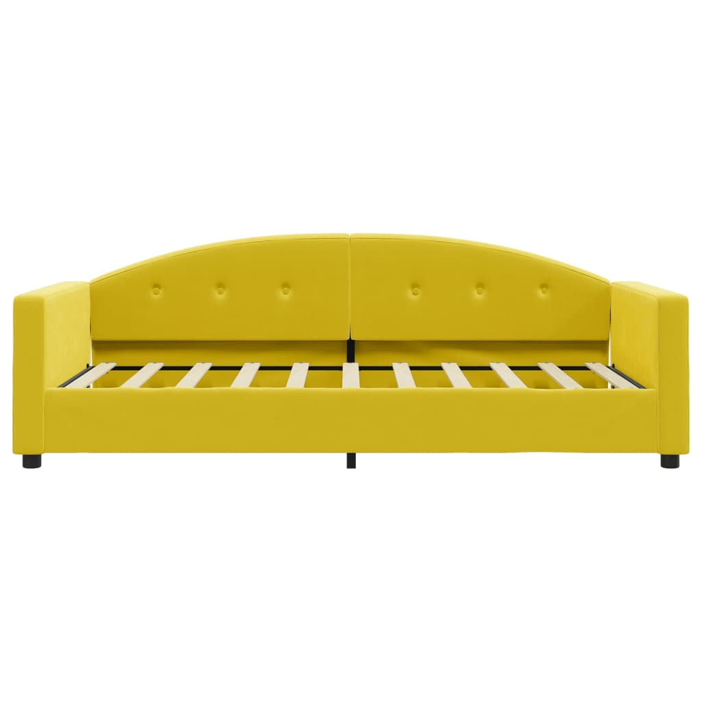 Lit de repos sans matelas jaune 80x200 cm velours - XIOS