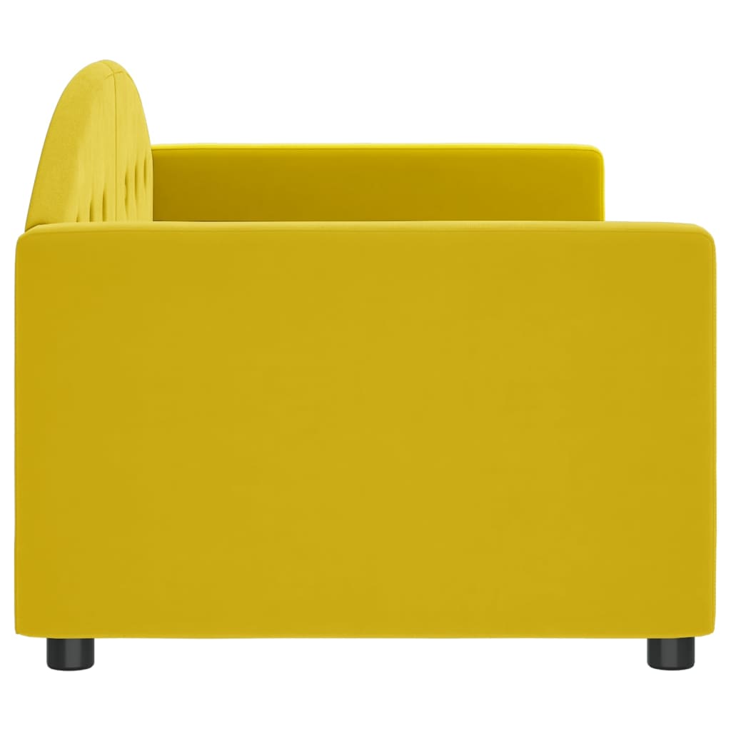 Lit de repos sans matelas jaune 80x200 cm velours - XIOS