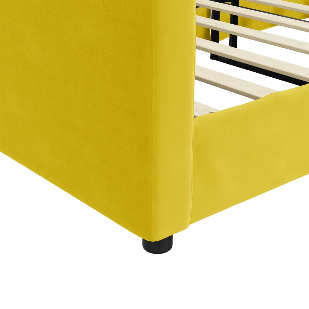 Lit de repos sans matelas jaune 80x200 cm velours - XIOS