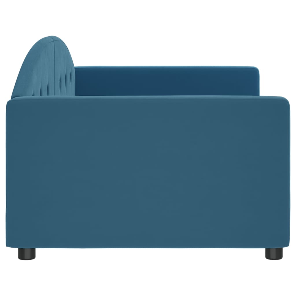 Lit de repos sans matelas bleu 90x200 cm velours - XIOS