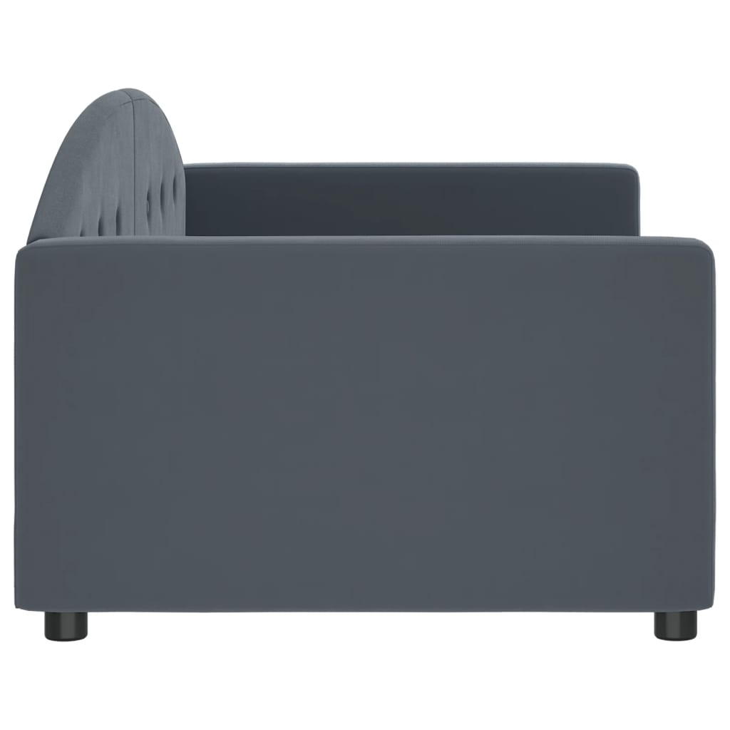 Lit de repos sans matelas gris foncé 90x200 cm velours - XIOS