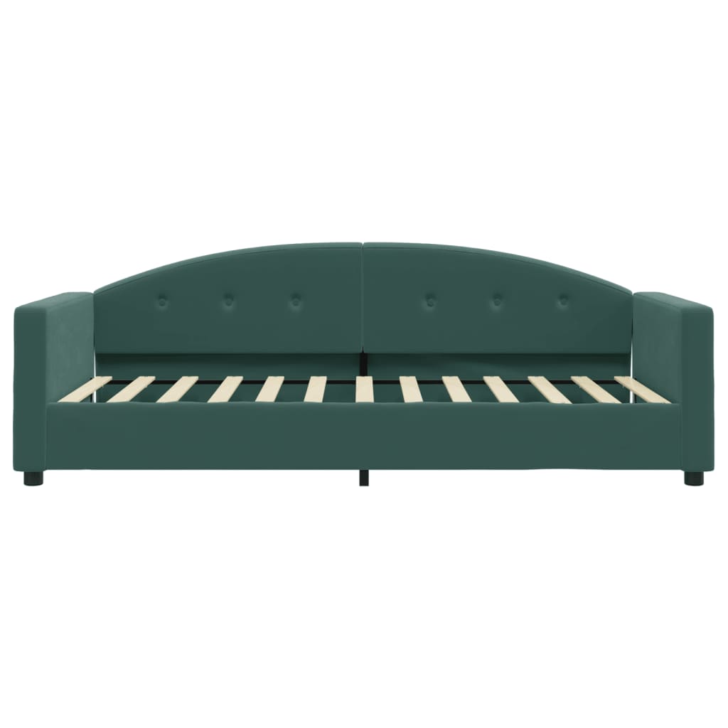 Lit de repos sans matelas vert foncé 90x200 cm velours - XIOS