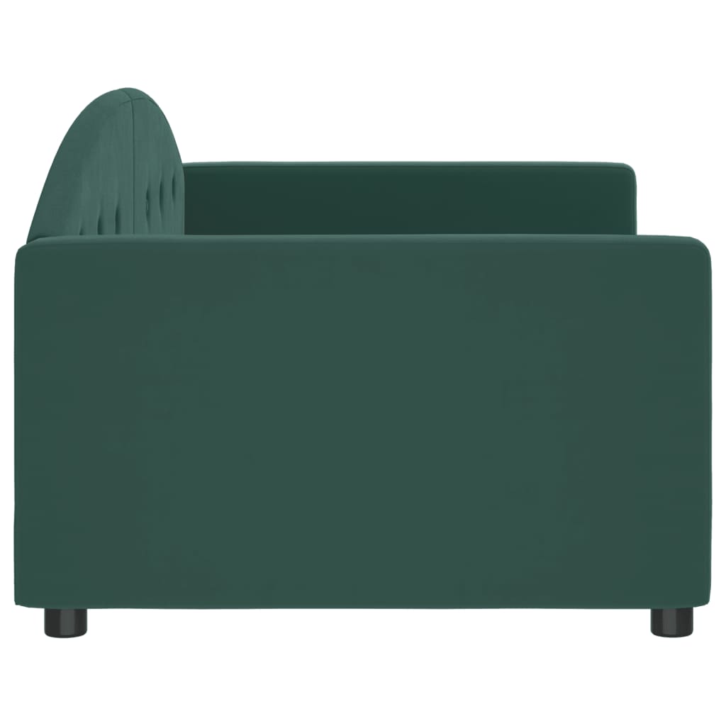 Lit de repos sans matelas vert foncé 90x200 cm velours - XIOS