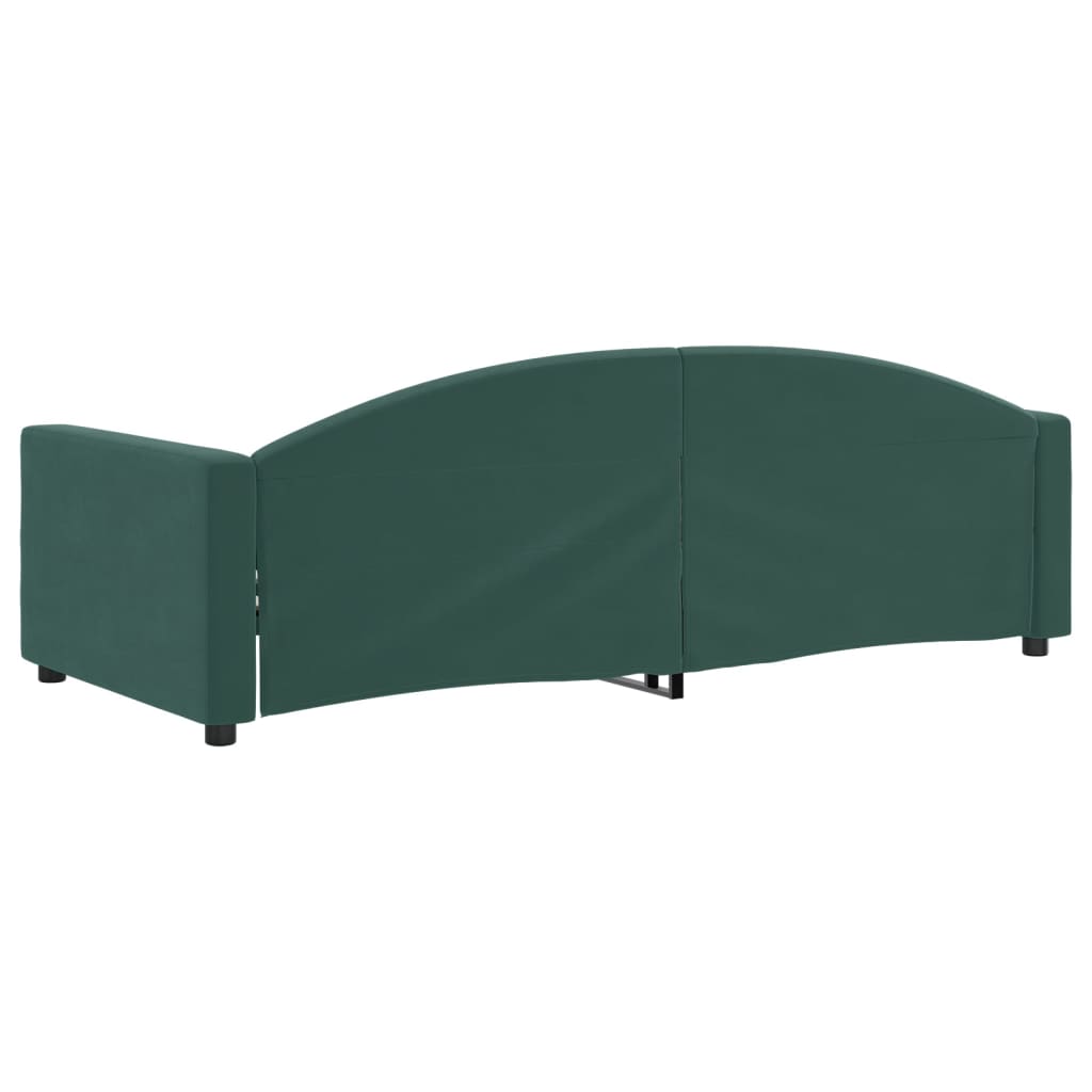 Lit de repos sans matelas vert foncé 90x200 cm velours - XIOS
