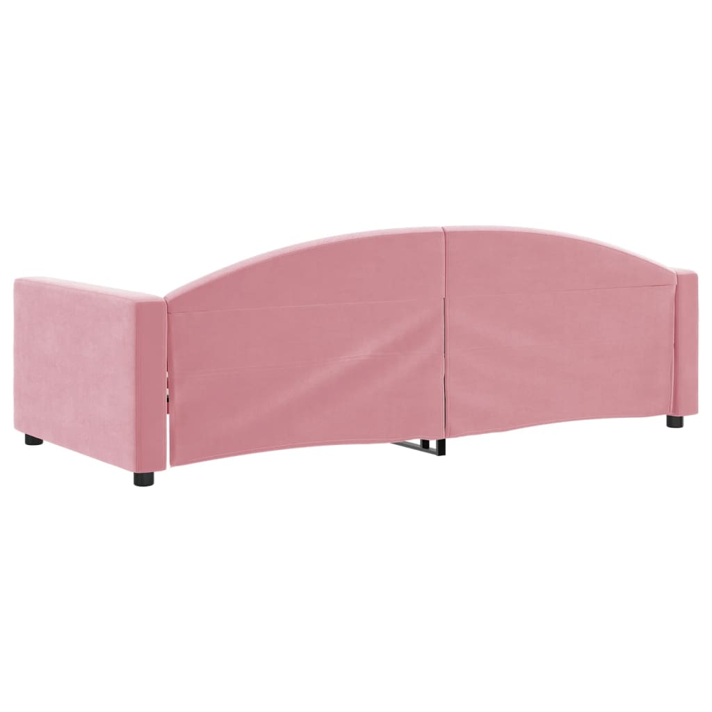 Lit de repos sans matelas rose 90x200 cm velours - XIOS