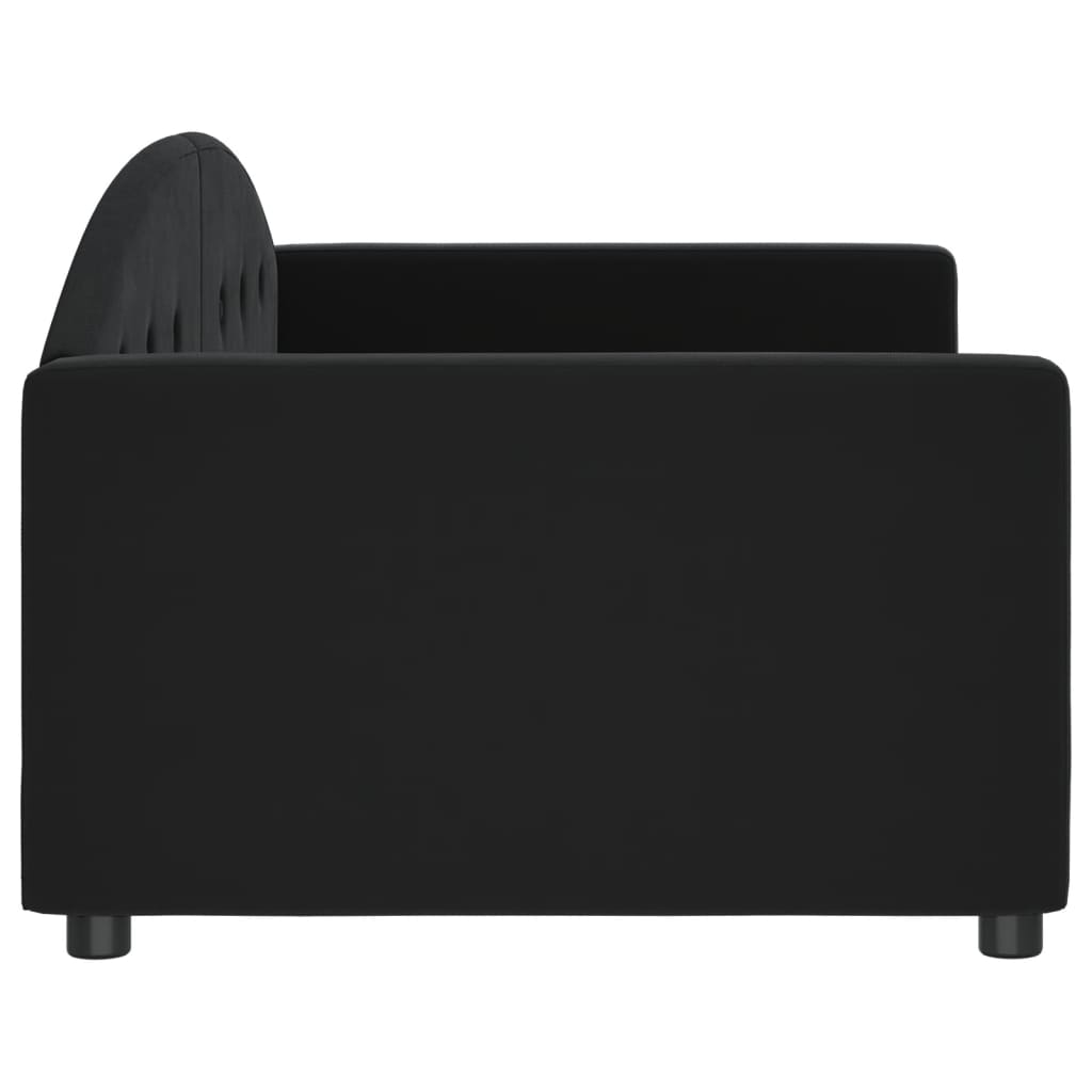 Lit de repos sans matelas noir 90x200 cm velours - XIOS