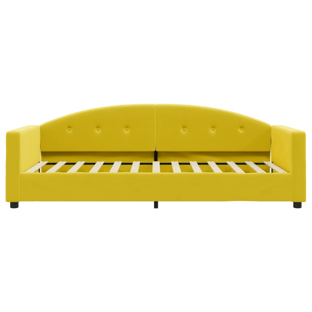 Lit de repos sans matelas jaune 90x200 cm velours - XIOS