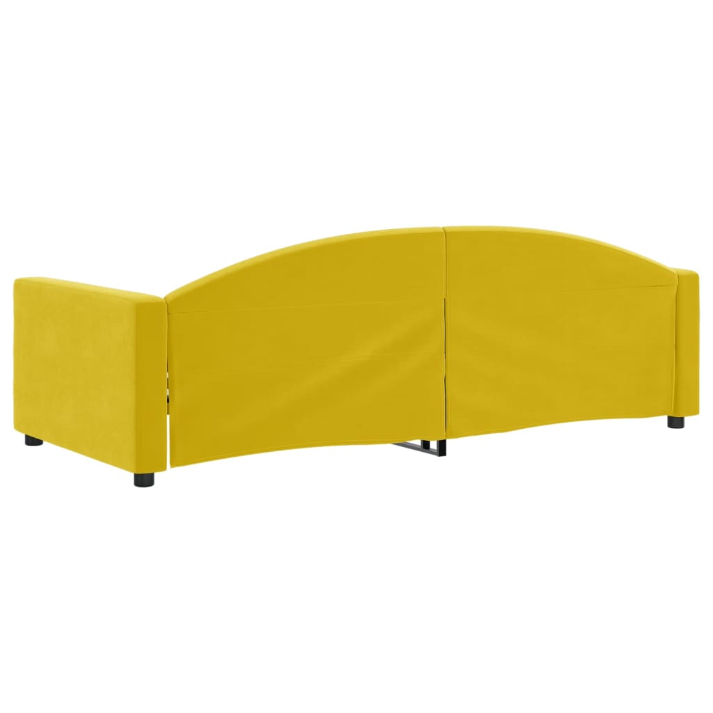 Lit de repos sans matelas jaune 90x200 cm velours - XIOS