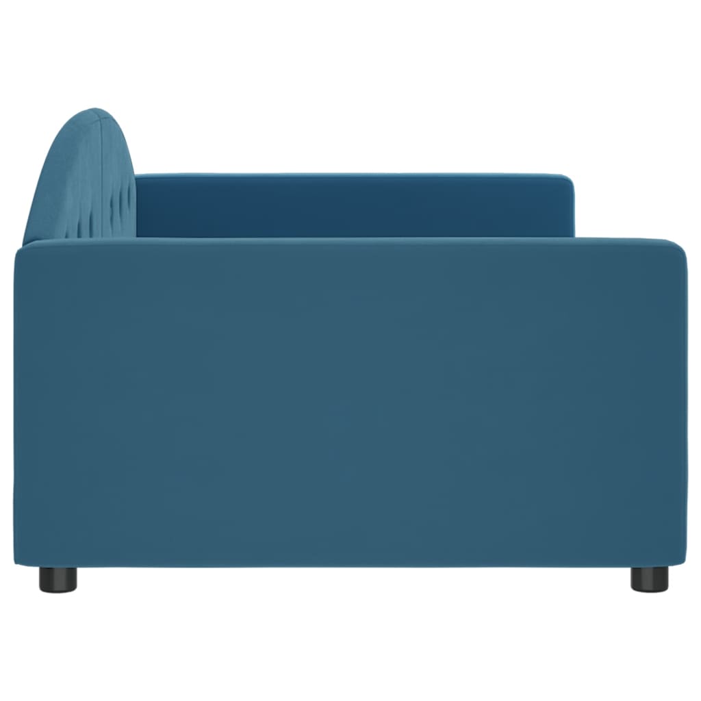 Lit de repos sans matelas bleu 100x200 cm velours - XIOS
