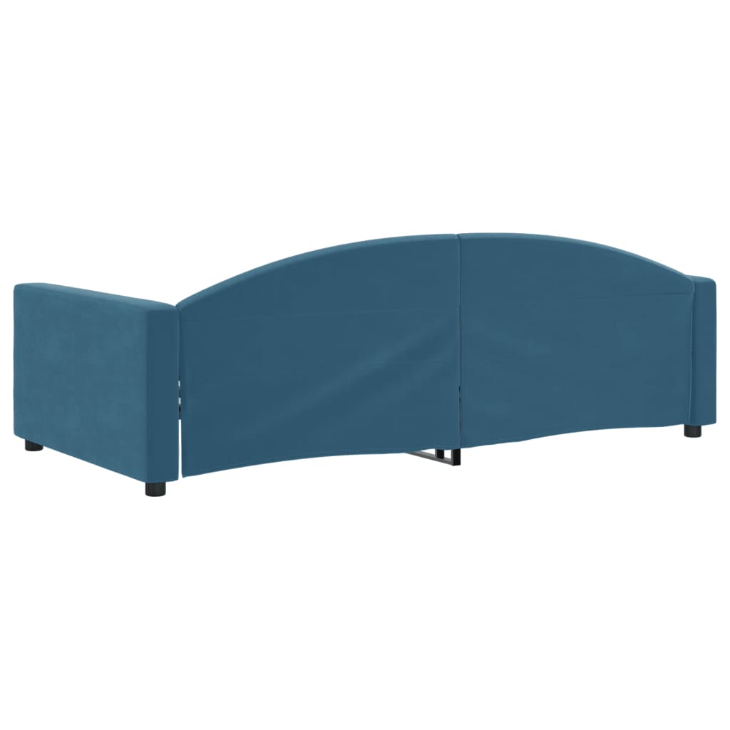 Lit de repos sans matelas bleu 100x200 cm velours - XIOS