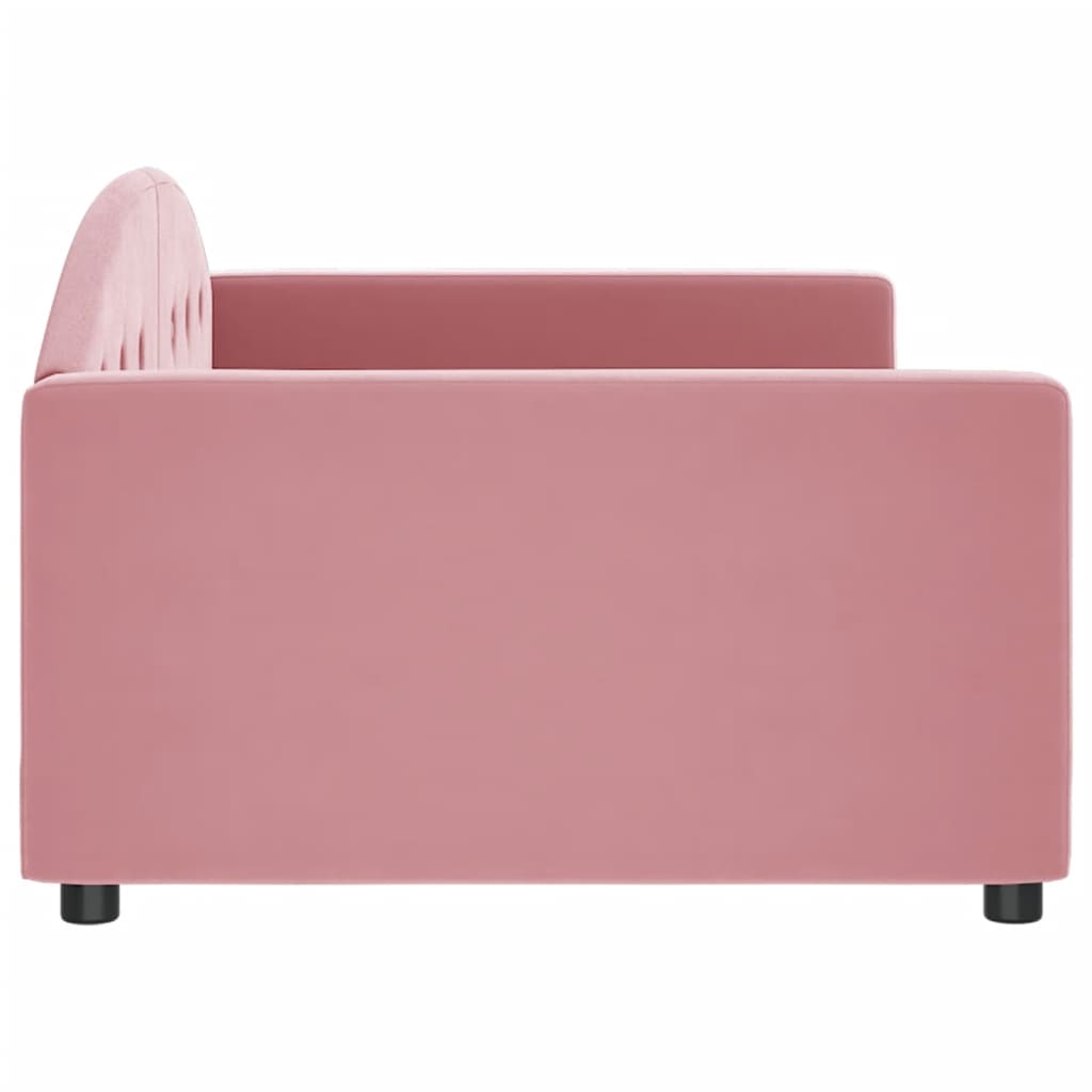 Lit de repos rose 100x200 cm velours - XIOS