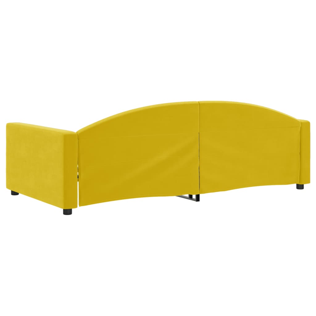 Lit de repos sans matelas jaune 100x200 cm velours - XIOS